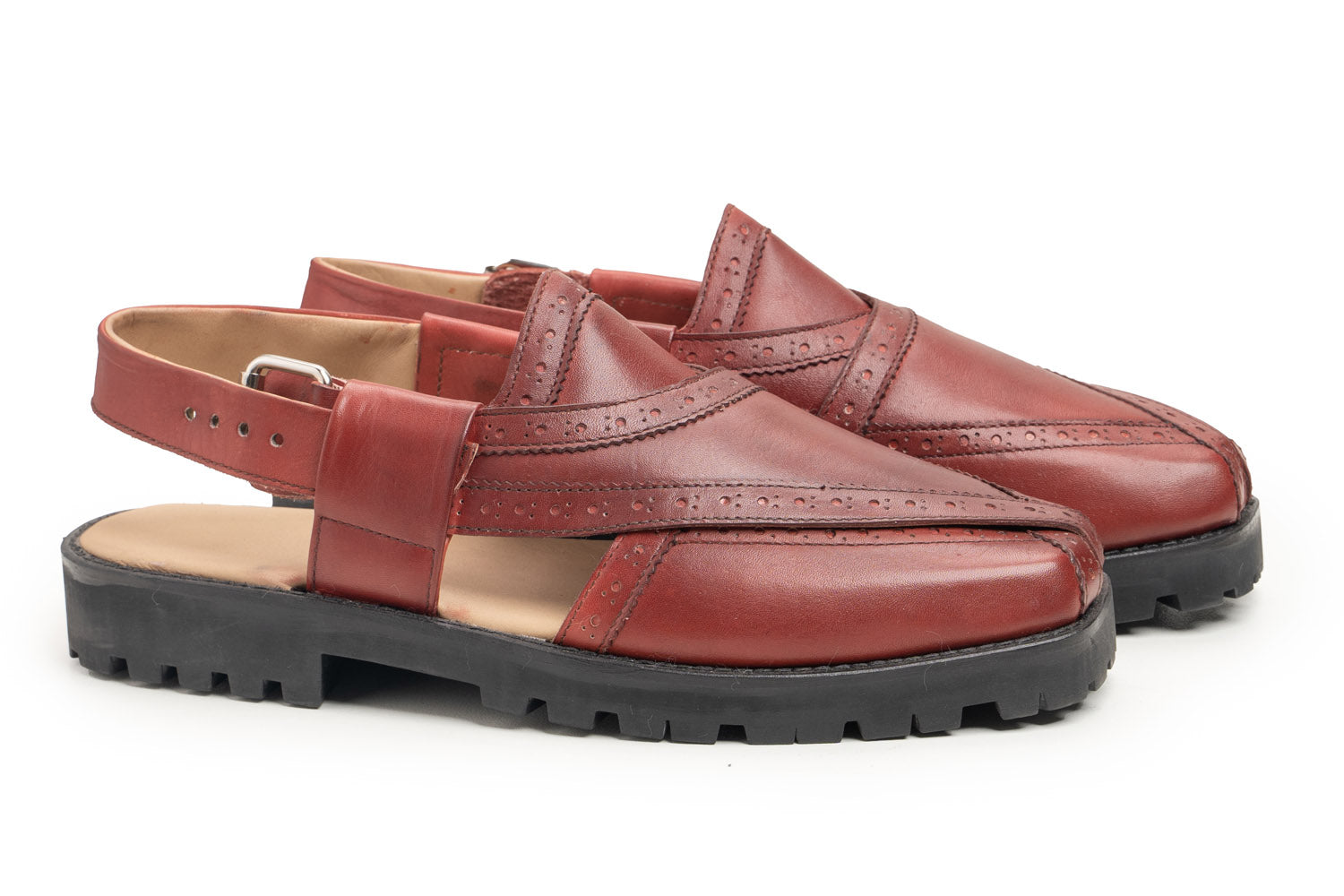 Norozi Chappal Brown Peshawari Chappal Double Sole Multi Brown